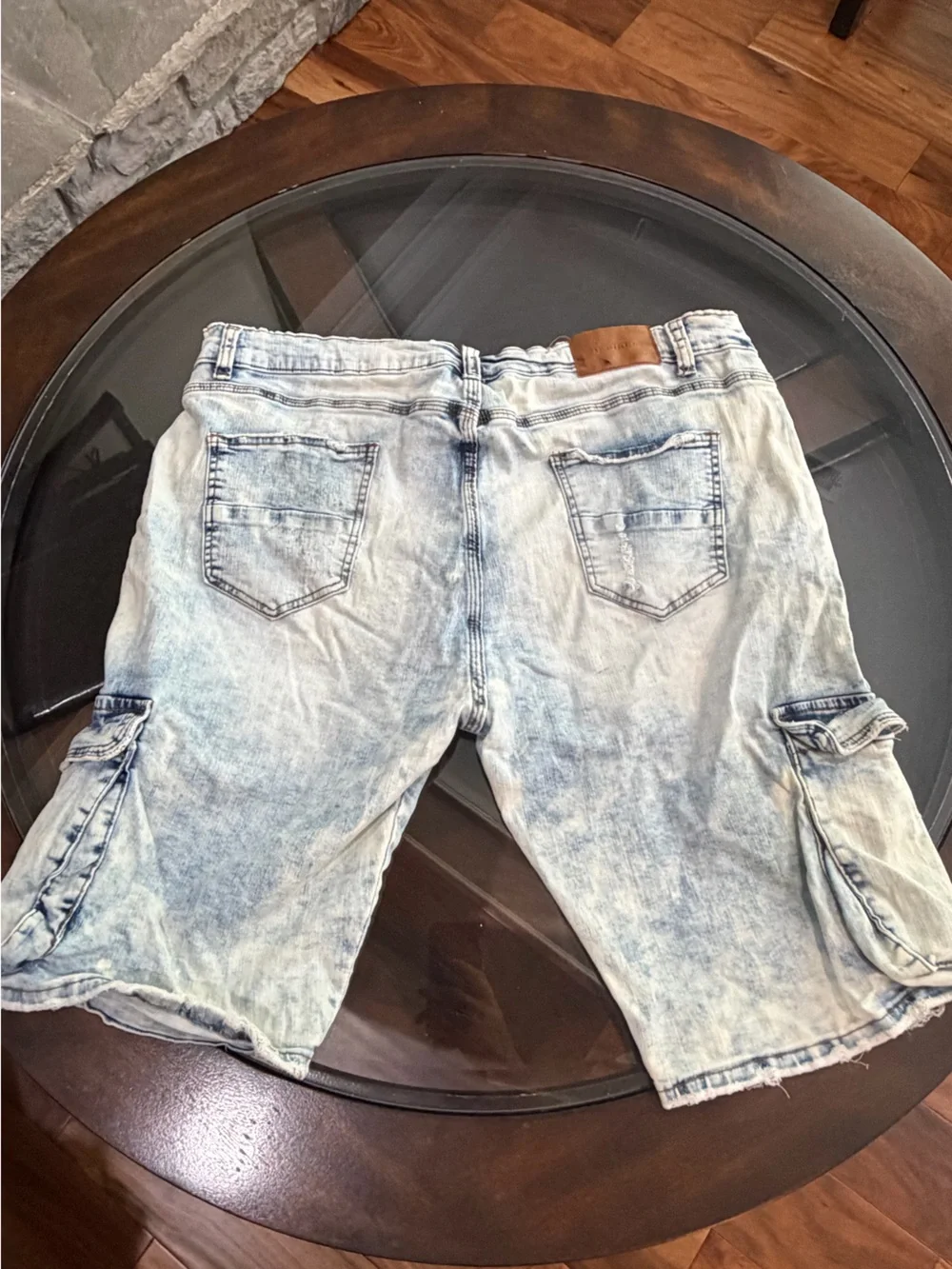 Decibel Men's  Distressed Denim Cargo Shorts size 42W